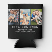 モダン最高のパパEVER 3パーソナライズされた枚 缶クーラー (正面)