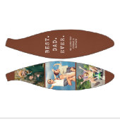 モダン最高のパパEVER 3枚の写真パーソナライズされたカスタム ミニバスケットボール (パネル)