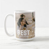 モダン最高のパパEver 3 Photo Collage パーソナライズされた コーヒーマグカップ (左)