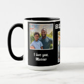 モダン最高のパパEver 3 Photo Collage Father マグカップ (左)