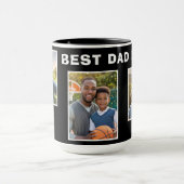 モダン最高のパパEver 3 Photo Collage Father マグカップ (中央)