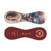 モダン最高のパパEver 3 Photo Red金ゴールド 野球ボール (パネル)