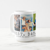 モダン最高のパパEVER 4パーソナライズされた枚 コーヒーマグカップ (正面左)