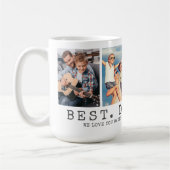 モダン最高のパパEVER 4パーソナライズされた枚 コーヒーマグカップ (左)