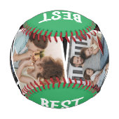 モダン最高のパパEver 4 Photo Faters Gift 野球ボール (裏面)