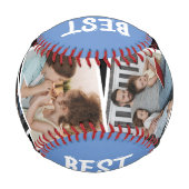 モダン最高のパパEver 4 Photo Faters Gift 野球ボール (裏面)