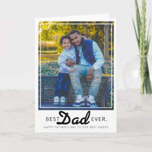 モダン最高のパパEver Daddy Photo Father's Day カード