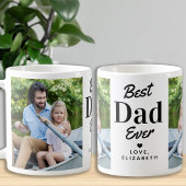 モダン最高のパパEver Father's Dayカスタム 2 Photo コーヒーマグカップ