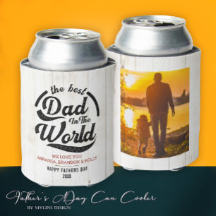 モダン最高のパパEver Father's Dayフォトクーラーボックス 缶クーラー