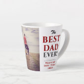 モダン最高のパパEver Father's Day写真 カフェラテマグ (右アングル)