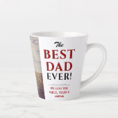 モダン最高のパパEver Father's Day写真 カフェラテマグ (右)
