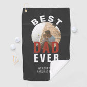 モダン最高のパパEver Father's Day写真 ゴルフタオル (インサイチュ)