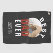 モダン最高のパパEver Father's Day写真 ゴルフタオル (横)