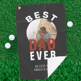 モダン最高のパパEver Father's Day写真 ゴルフタオル