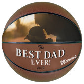モダン最高のパパEver Father's Day Keepsake Photo バスケットボール (正面)