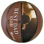 モダン最高のパパEver Father's Day Keepsake Photo バスケットボール (縦)