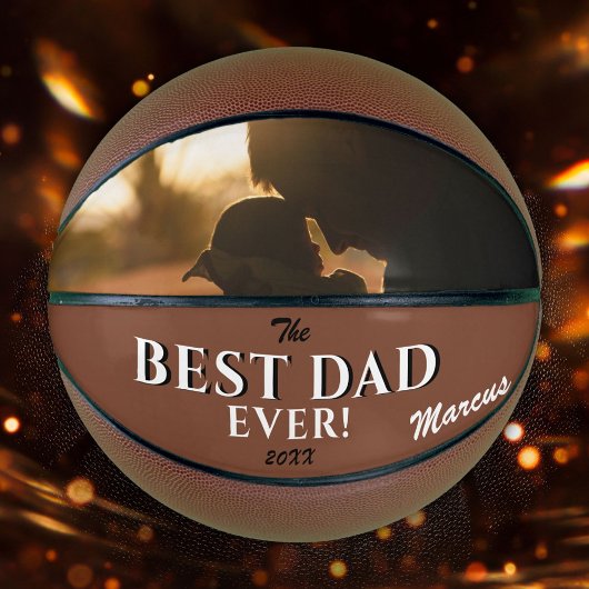 モダン最高のパパEver Father's Day Keepsake Photo バスケットボール