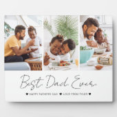 モダン最高のパパEver Father's Day Photo Collage フォトプラーク (正面)