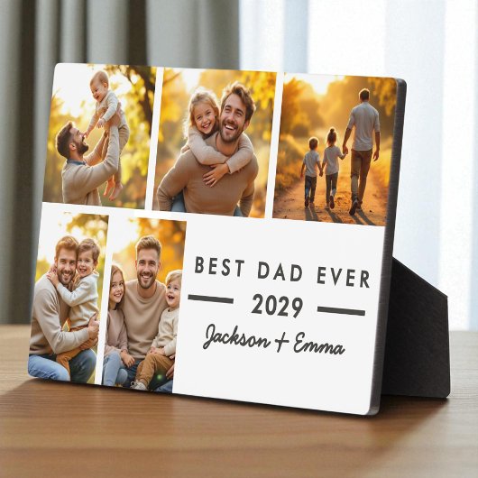 モダン最高のパパEver Father's Day Photo Collage フォトプラーク