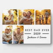 モダン最高のパパEver Father's Day Photo Collage フォトプラーク (正面)
