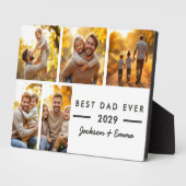 モダン最高のパパEver Father's Day Photo Collage フォトプラーク (側面)
