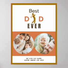 モダン最高のパパEver Golf Faters Day写真 ポスター