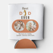 モダン最高のパパEver Photo Collage Fanthers Day 缶クーラー (正面)