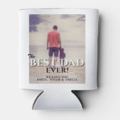 モダン最高のパパEver Photo Father's Day 缶クーラー (正面)