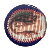 モダン最高のパパEver Photo From Daughter Blue金ゴールド 野球ボール (正面左)