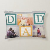 モダン最高のパパEver Scriptシンプル3 Photo Collage アクセントクッション (正面)