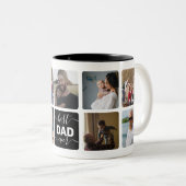 モダン最高のパパEver Scriptシンプル9 Photo Collage ツートーンマグカップ (正面右)