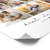 モダン最高のパパEver Script 9 Photo Gridパパギフト ポスター (角)