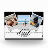 モダン最高のパーソナライズされたパパカスタムファーザーズ・デイ フォトブロック (正面)