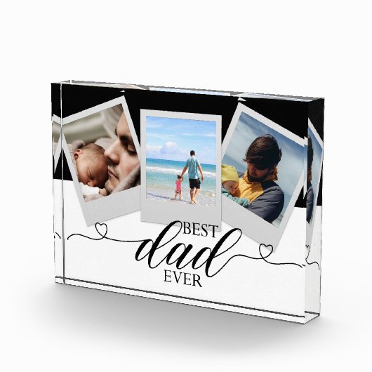 モダン最高のパーソナライズされたパパカスタムファーザーズ・デイ フォトブロック (右)