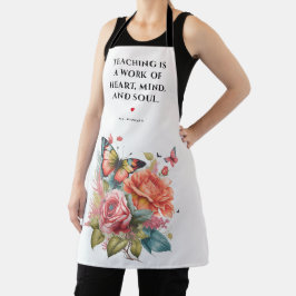 モダン最高の先生教えのハート魂 エプロン