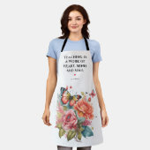 モダン最高の先生教えのハート魂 エプロン (着用した状態)