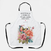 モダン最高の先生教えのハート魂 エプロン (正面)