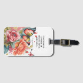 モダン最高の先生教えのハート魂 ラゲッジタグ (正面横)