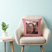 モダン最高の友のピンク写真 クッション (椅子)