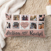 モダン最高の友の写真名Lumbar枕 ランバークッション (ブランケット)