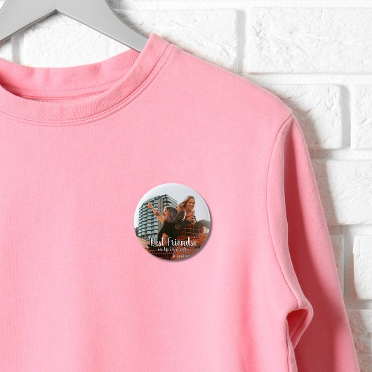 モダン最高の友人が人生の贈り物写真 缶バッジ