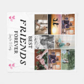 モダン最高の友達フォトコラージュフリースブランケット フリースブランケット (正面(横))