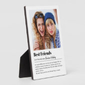 モダン最高の友達フォトブロック、Bestie表示 フォトプラーク (側面)