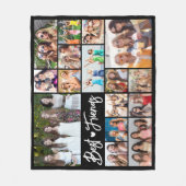 モダン最高の友達16写真コラージュ フリースブランケット (正面)