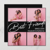 モダン最高の友達4 Photo Collage Gift サンキューカード (正面/裏面)