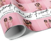 モダン最高の友達4 Photo Collage Gift ラッピングペーパー (ロールコーナー)