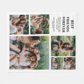 モダン最高の友達 | 6枚 フリースブランケット (正面(横))