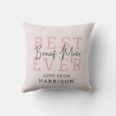 モダン最高の常に母にボーナス |写真のコラージュ クッション (裏面)