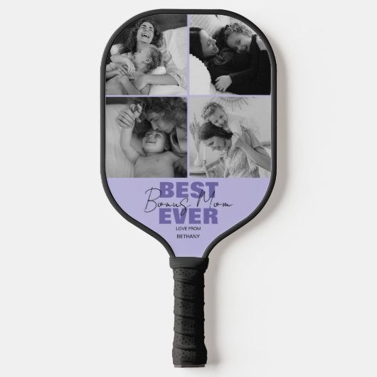 モダン最高の常に母にボーナス |写真のコラージュ ピックルボールラケット (正面)