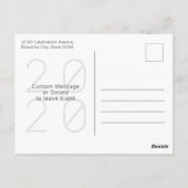 モダン最高の年のミニマル新年写真 ポストカード (裏面)